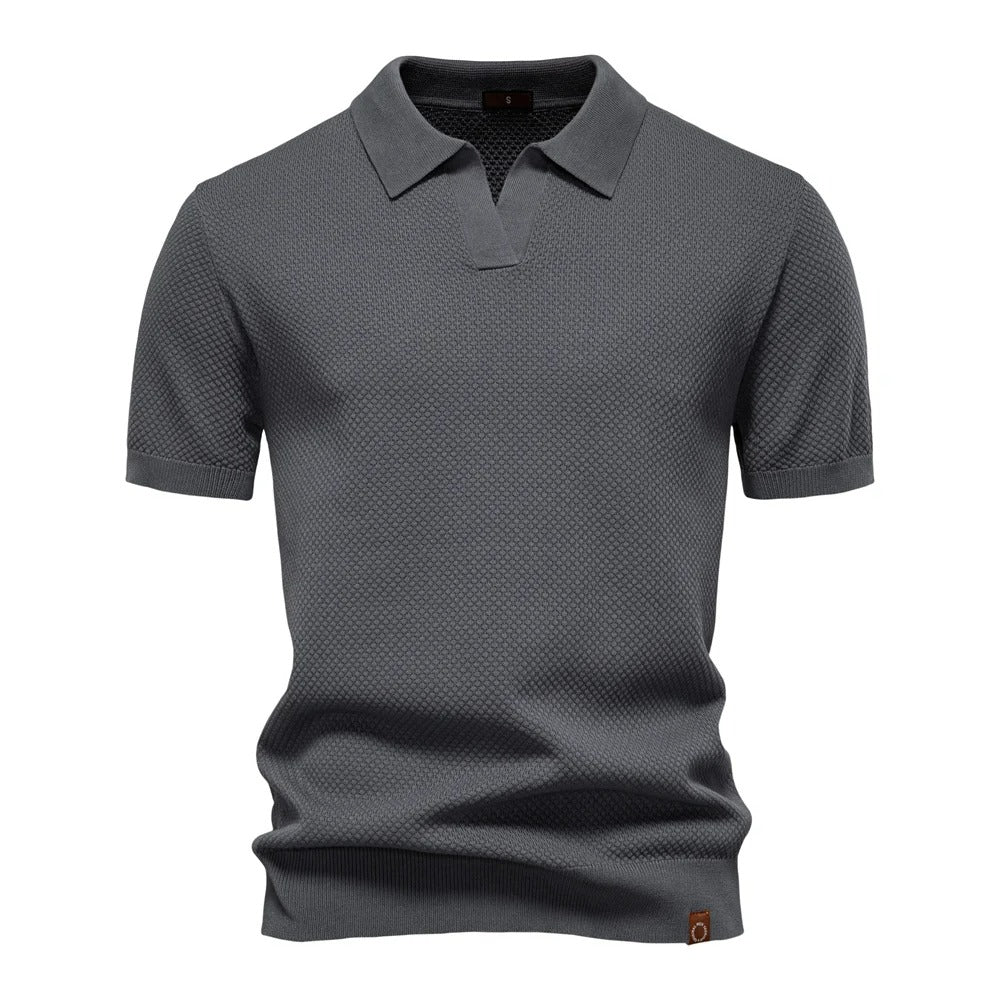 Camisa Polo Hombre de Tricot Transpirable con Parche Casual Chacarita - foto 9