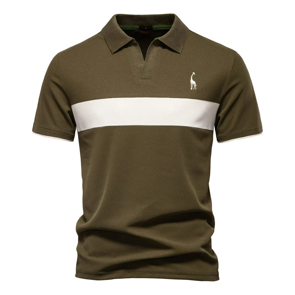 Camisa Polo Hombre a Rayas con Bordado Jirafa Slim Fit Barracas - foto 6