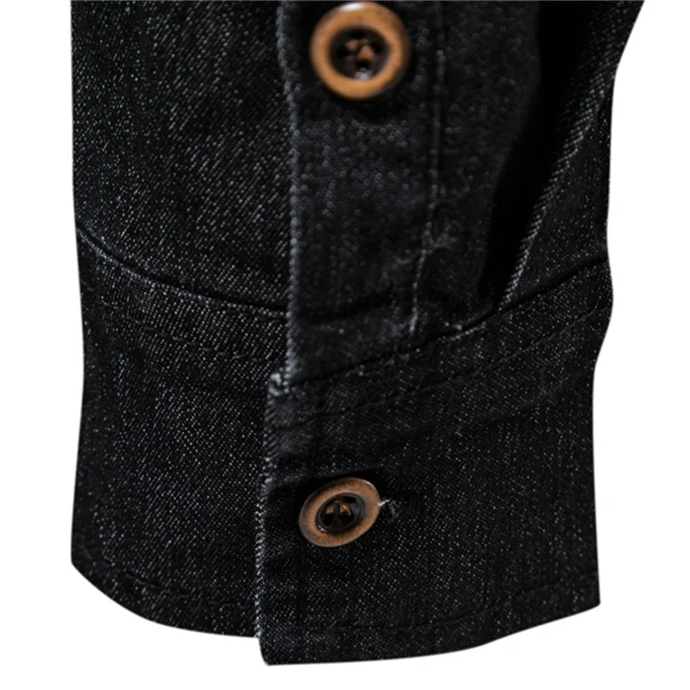 Camisa de Denim Hombre Slim Fit Manga Larga Brescia - foto 5