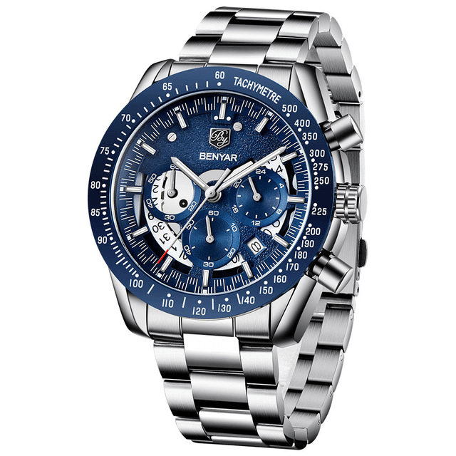 Reloj Hombre Ginebra Cuero / Azul