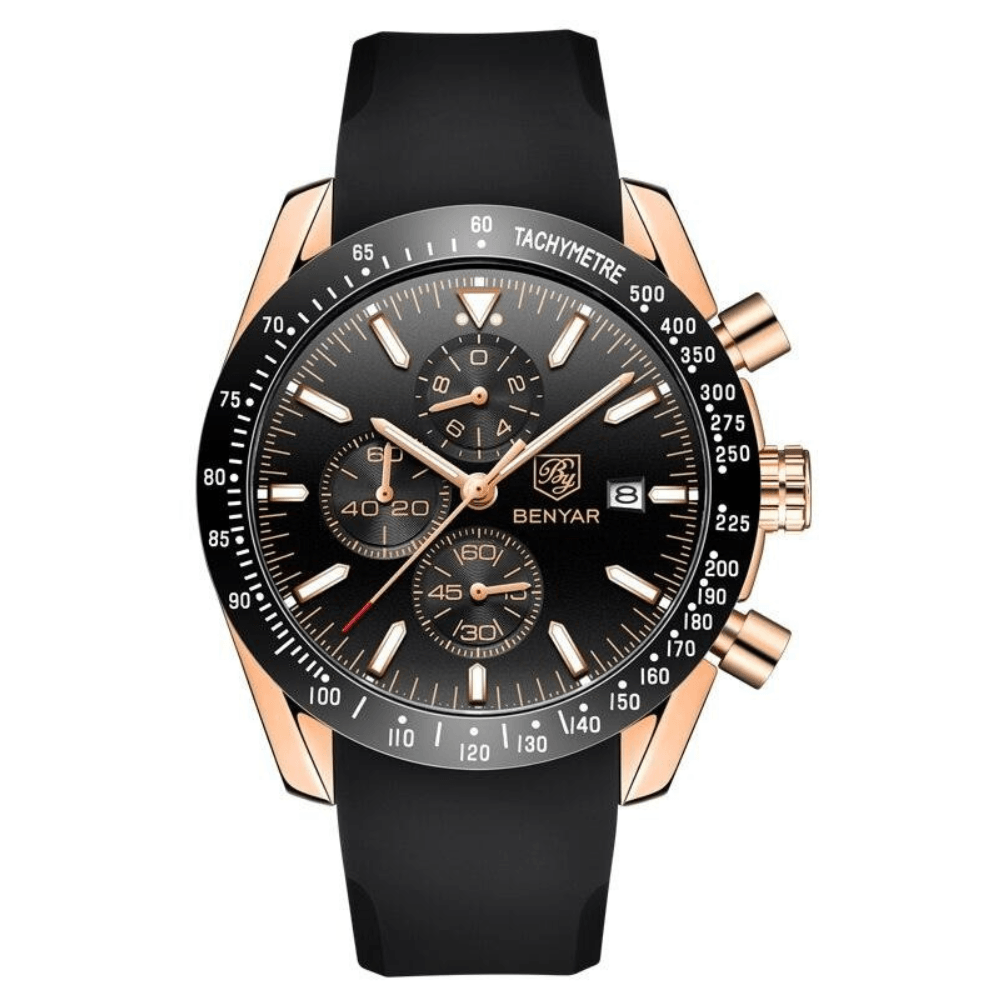 Reloj Hombre Milenio Dorado / Negro