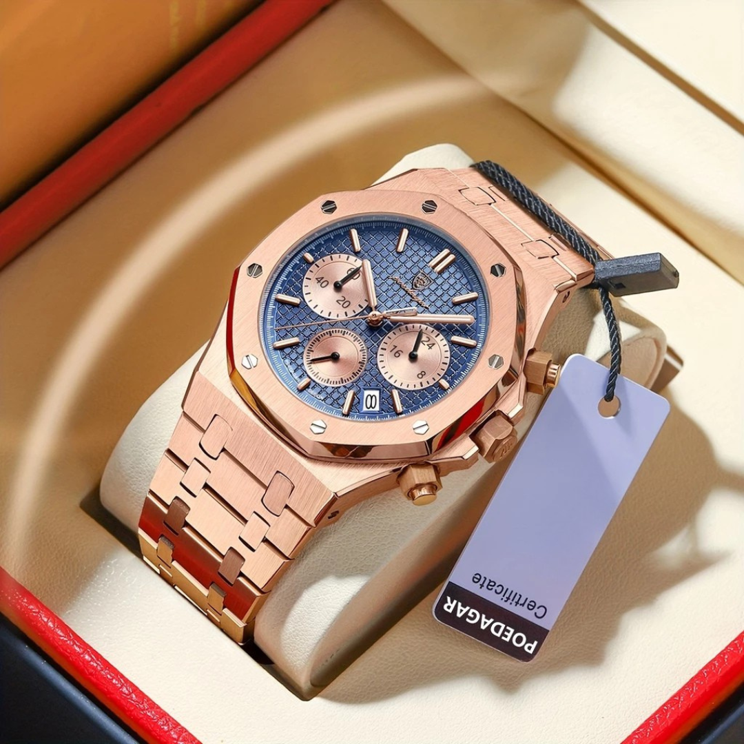 Reloj Hombre Roble Real Plata / Negro