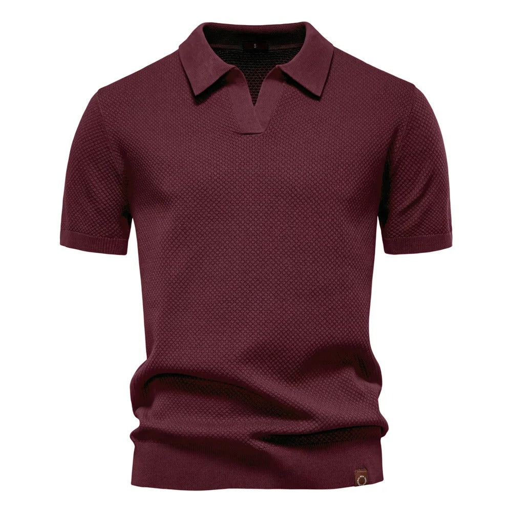 Camisa Polo Hombre de Tricot Transpirable con Parche Casual Chacarita - foto 7