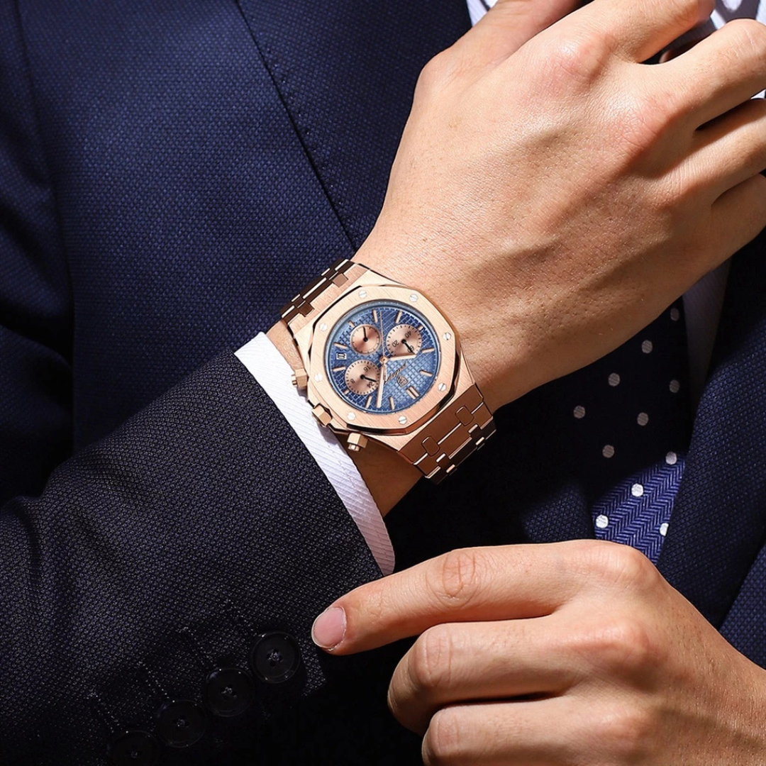 Reloj Hombre Roble Real Todo Negro