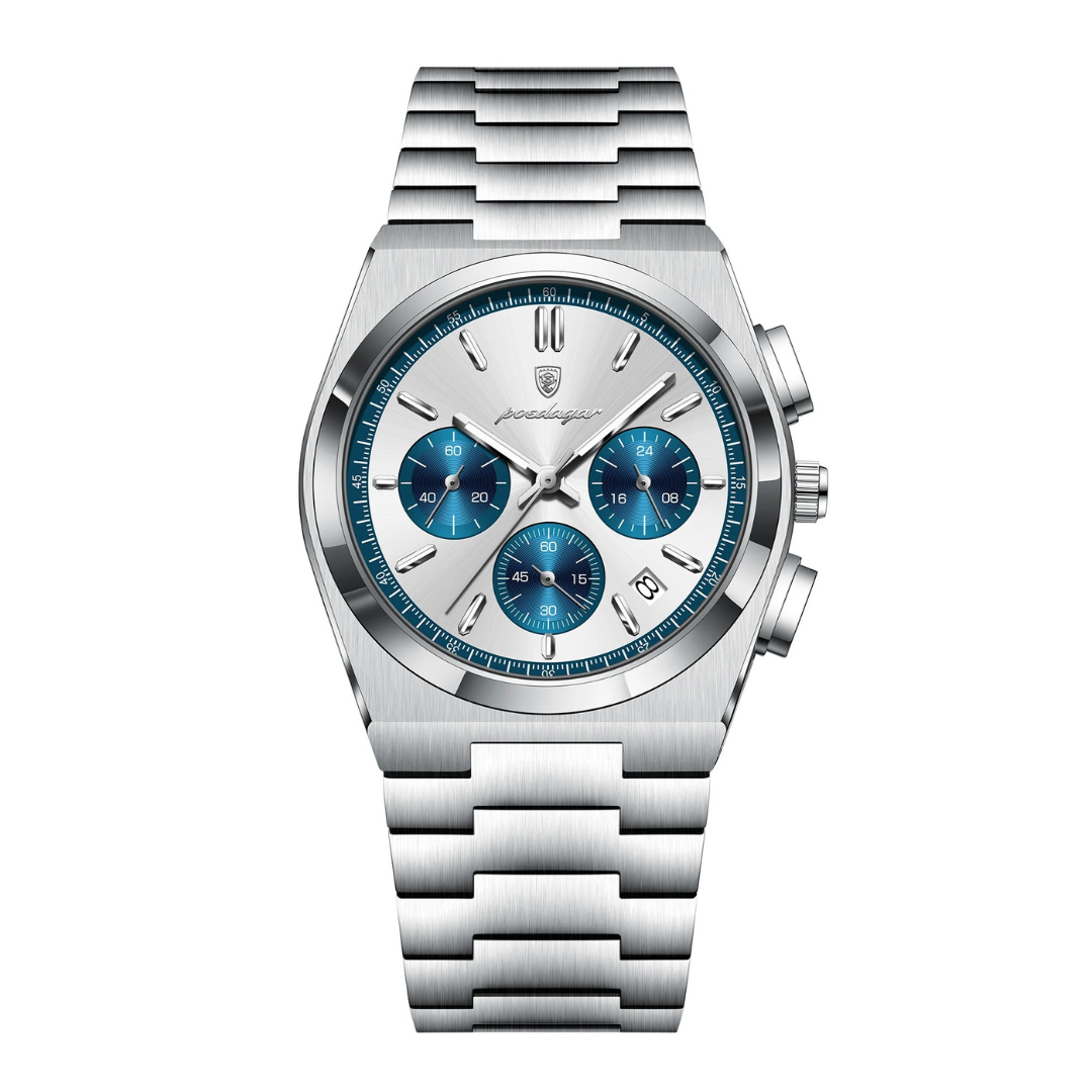 Reloj Hombre Comandante Plata / Negro / Blanco