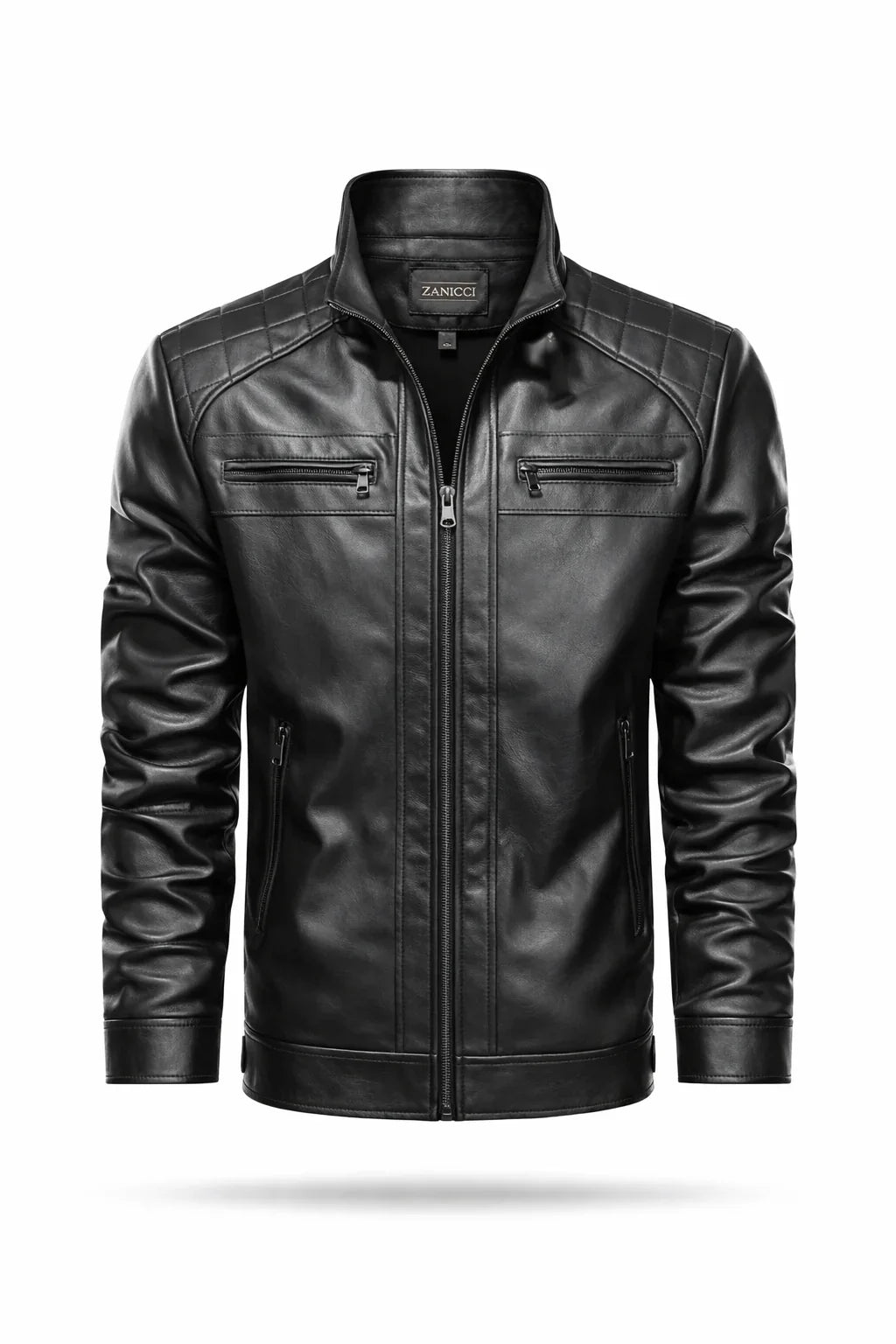 Campera Hombre de Cuero Ecológico Slim Fit Retiro - foto 3