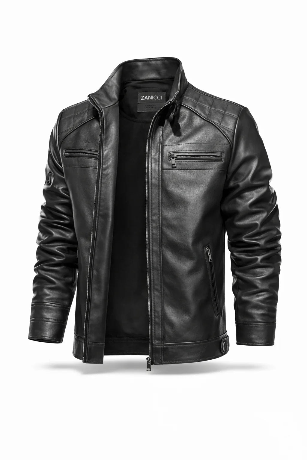 Campera Hombre de Cuero Ecológico Slim Fit Retiro - foto 6