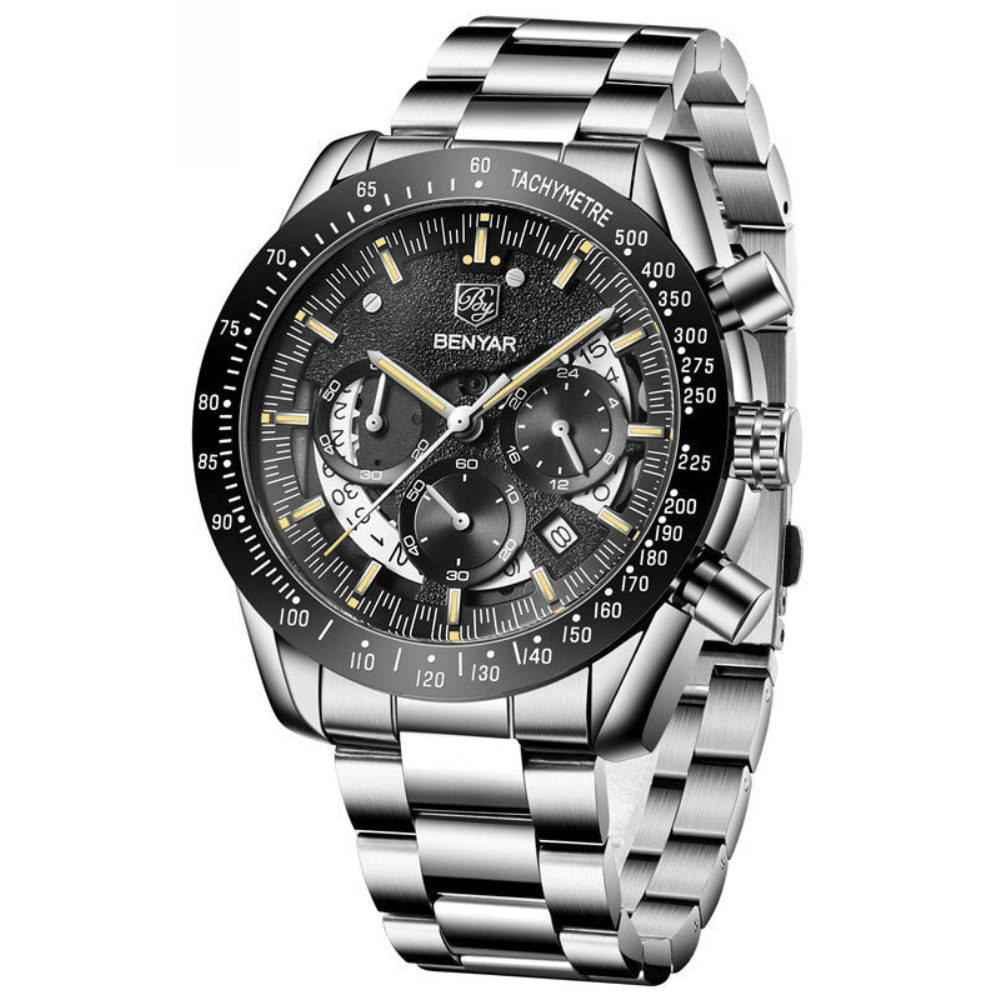 Reloj Hombre Ginebra Acero / Plata / Azul