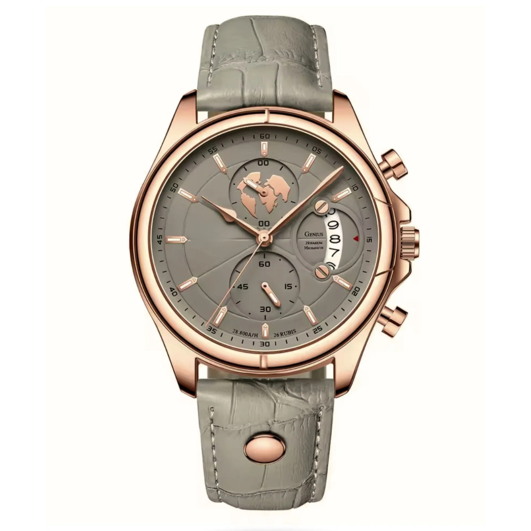 Reloj Hombre Soberano Cuero / Gris