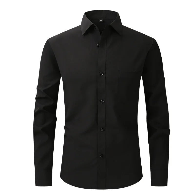 Camisa de Vestir Hombre Slim Fit Manga Larga Formal Tribunales - foto 4