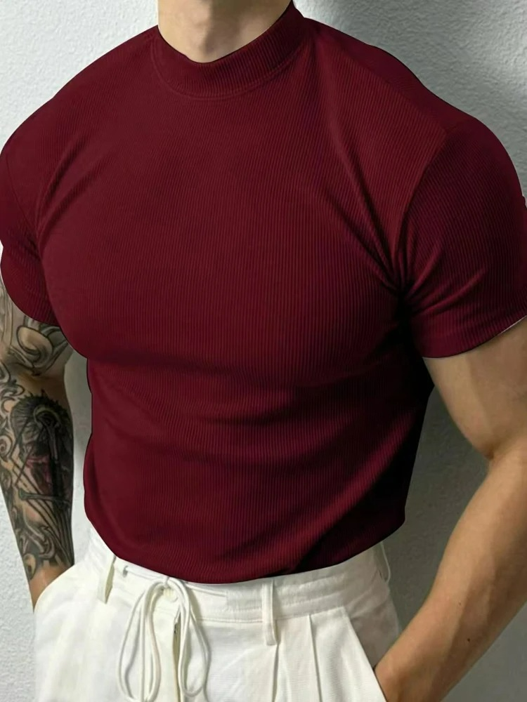 Remera Hombre Slim Fit Cuello Alto Deportiva Bergamo - foto 11