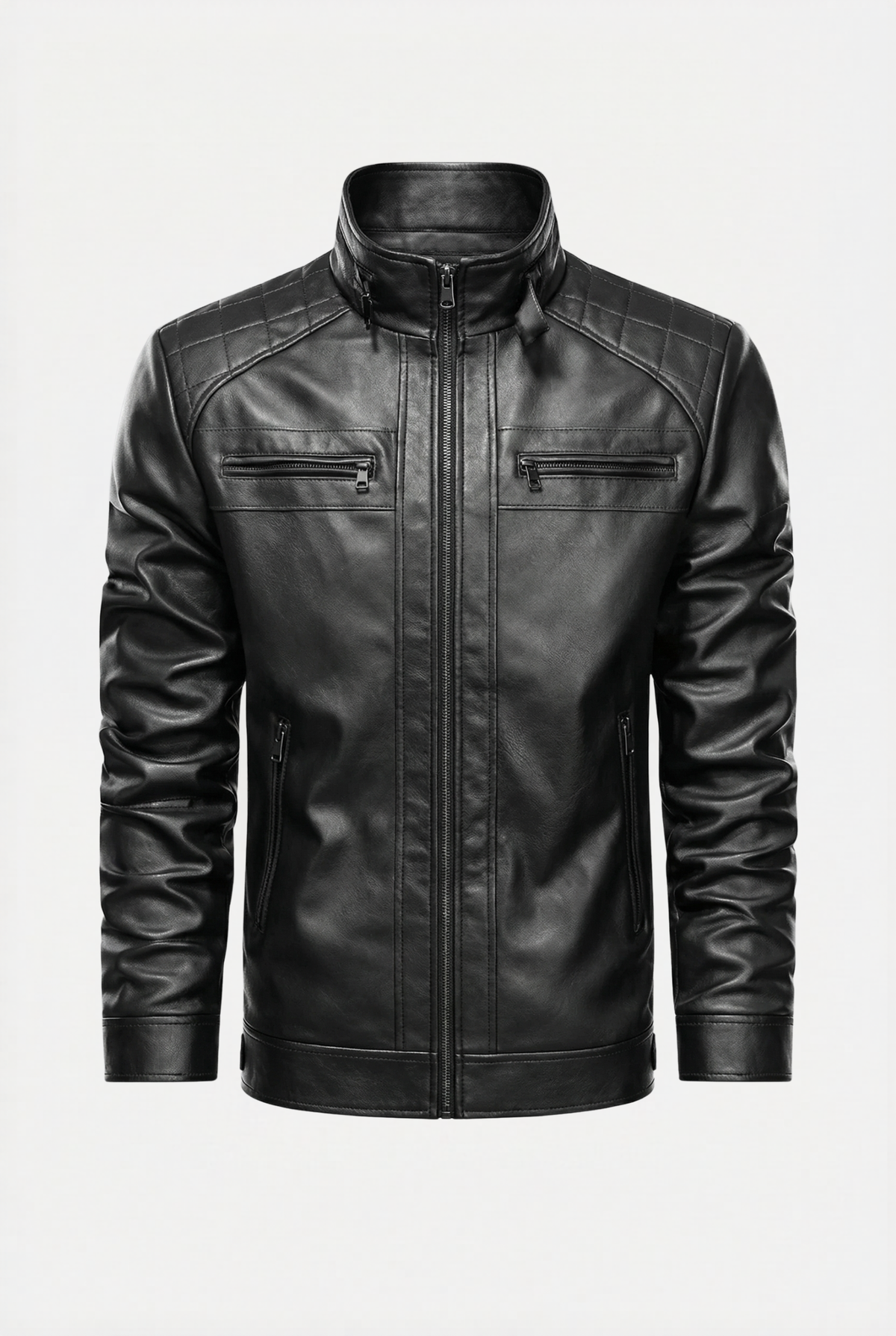 Campera Hombre de Cuero Ecológico Slim Fit Retiro - foto 2