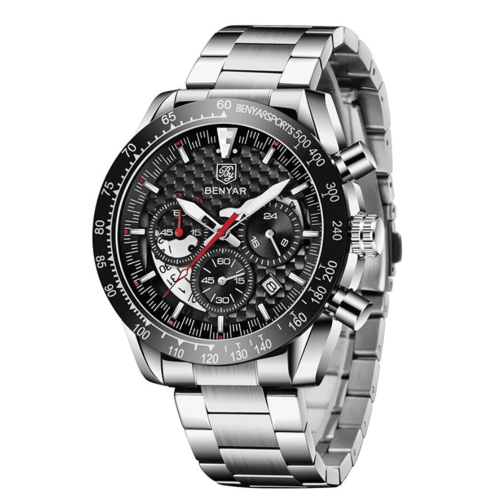 Reloj Hombre Helios Dorado / Azul / Caucho