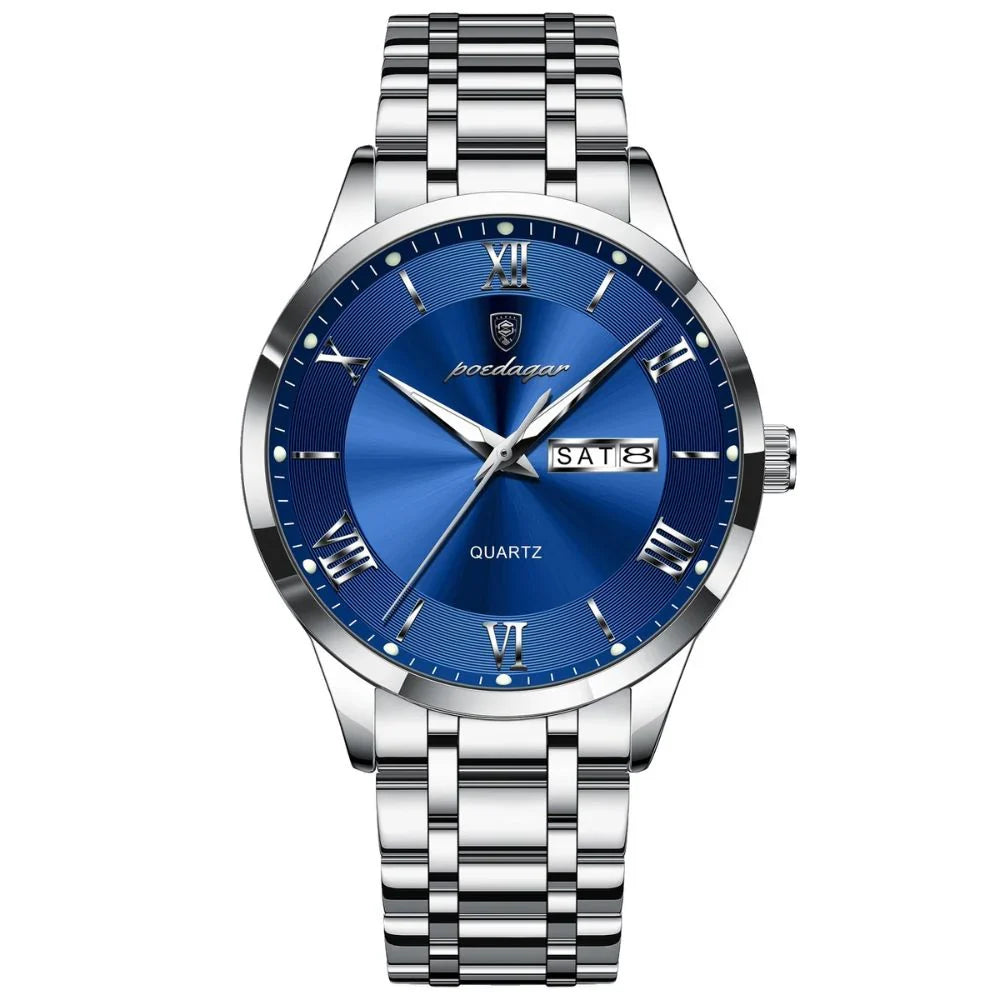 Reloj Hombre Acero Inoxidable Números Romanos Sumergible Torino - foto 7