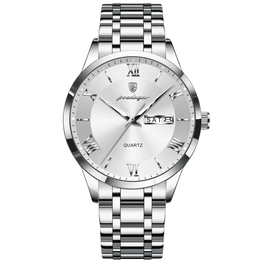 Reloj Hombre Acero Inoxidable Números Romanos Sumergible Torino - foto 9