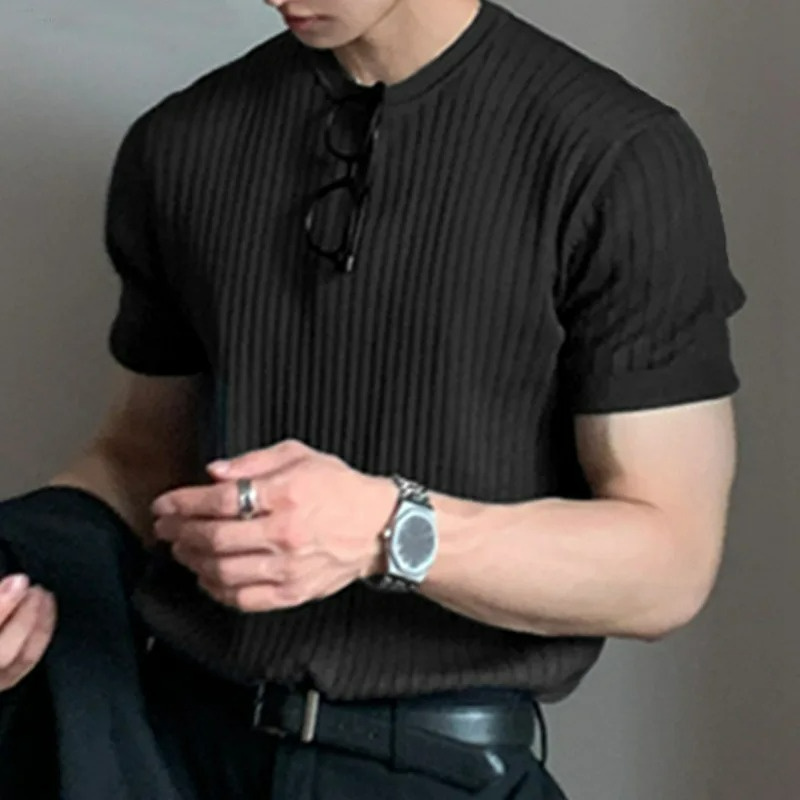 Remera Hombre de Algodón Slim Fit Cuello Redondo Caballito - foto 4