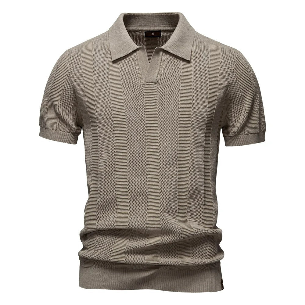 Camisa Polo Hombre de Punto Acanalado Slim Fit Perugia - foto 7