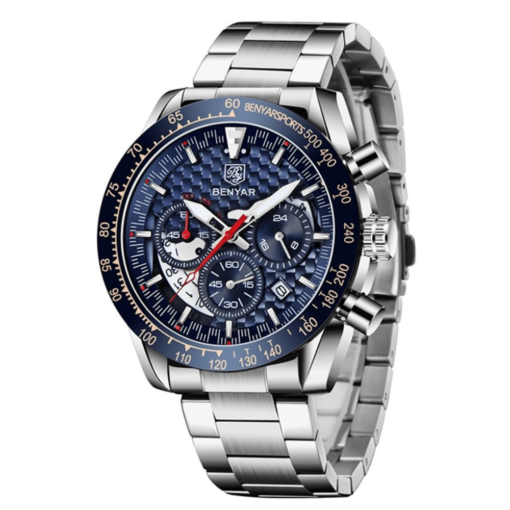 Reloj Hombre Helios Dorado / Negro / Caucho