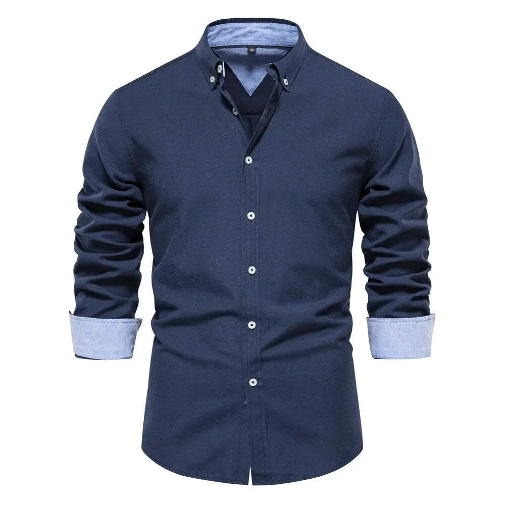 Camisa Oxford Hombre Slim Fit Manga Larga Puerto Madero - foto 8