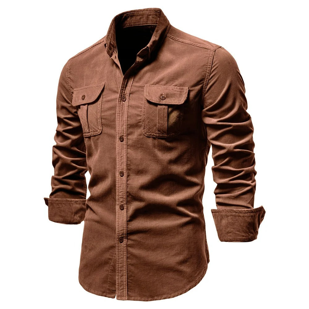 Camisa de Terciopelo Hombre 100% Algodón Slim Fit Manga Larga Módena - foto 11