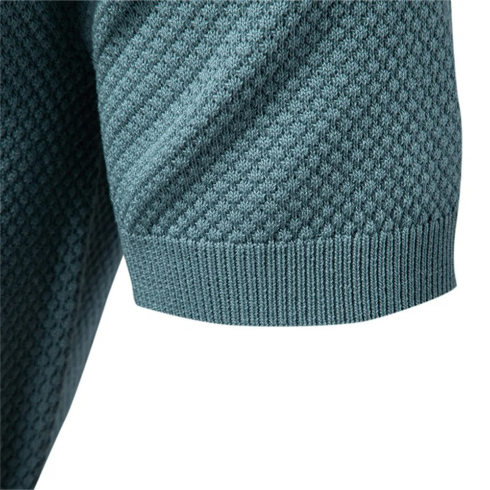 Camisa Polo Hombre de Tricot Transpirable con Parche Casual Chacarita - foto 5