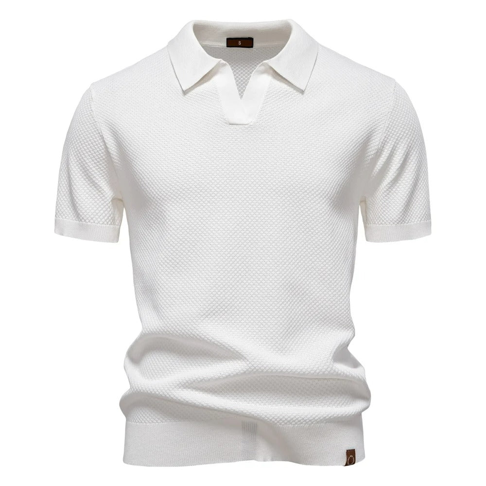 Camisa Polo Hombre de Tricot Transpirable con Parche Casual Chacarita - foto 11