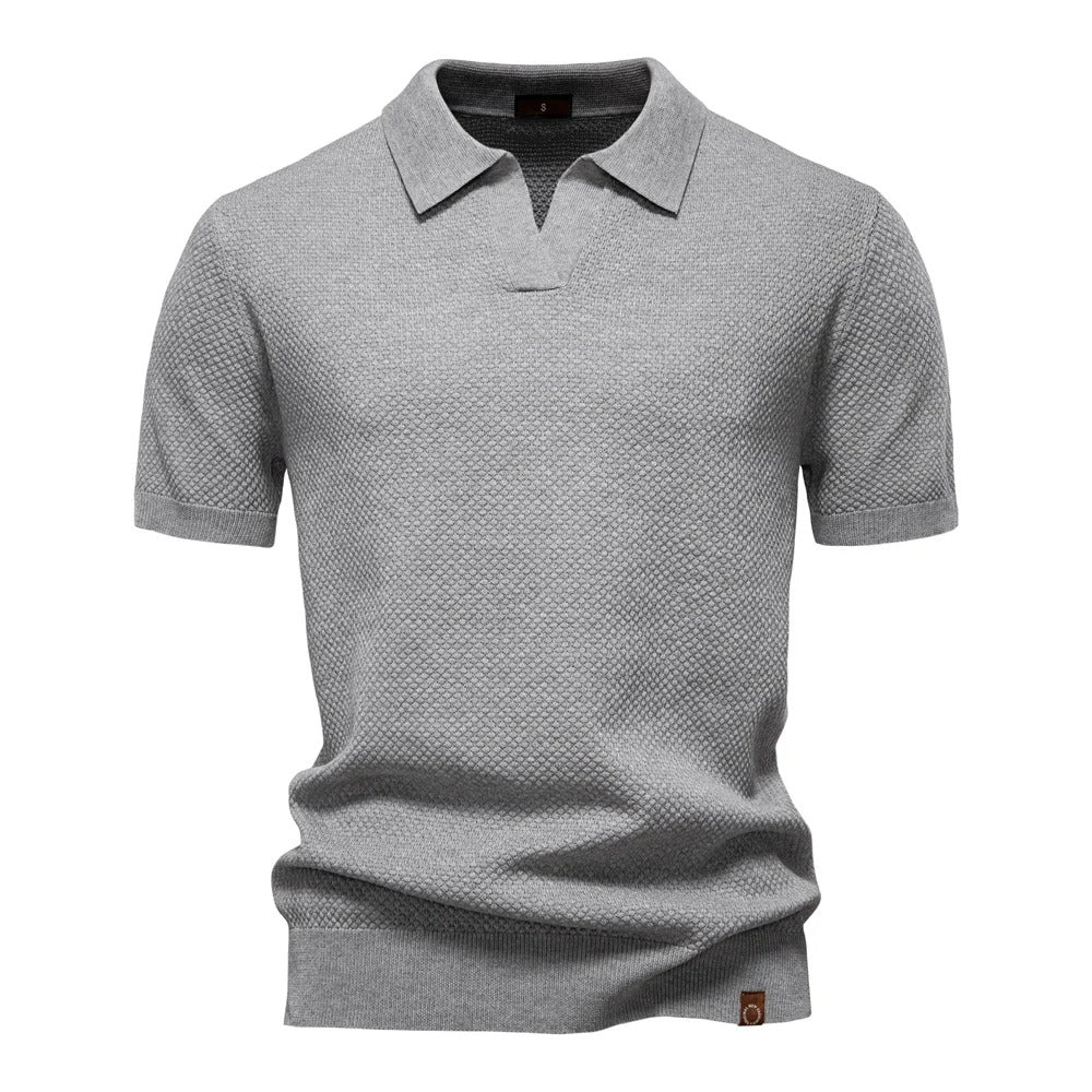Camisa Polo Hombre de Tricot Transpirable con Parche Casual Chacarita - foto 10