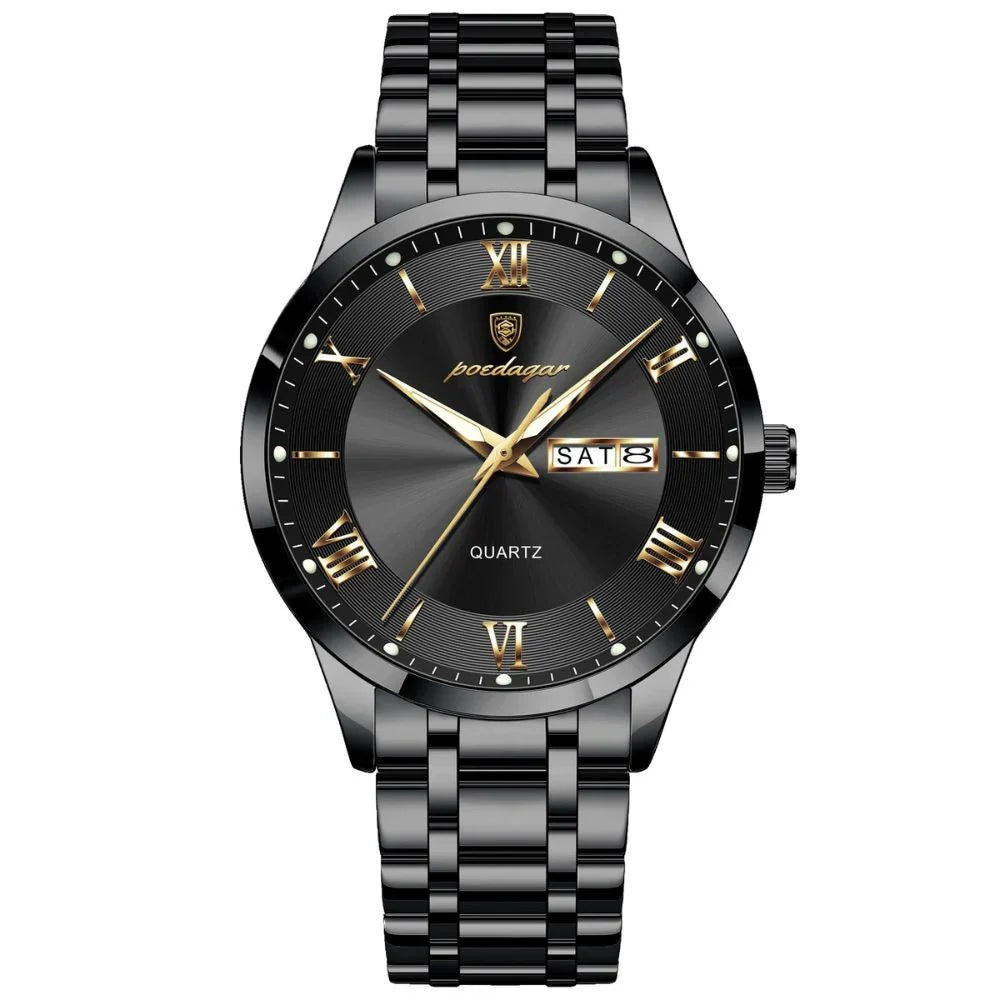 Reloj Hombre Acero Inoxidable Números Romanos Sumergible Torino - foto 11