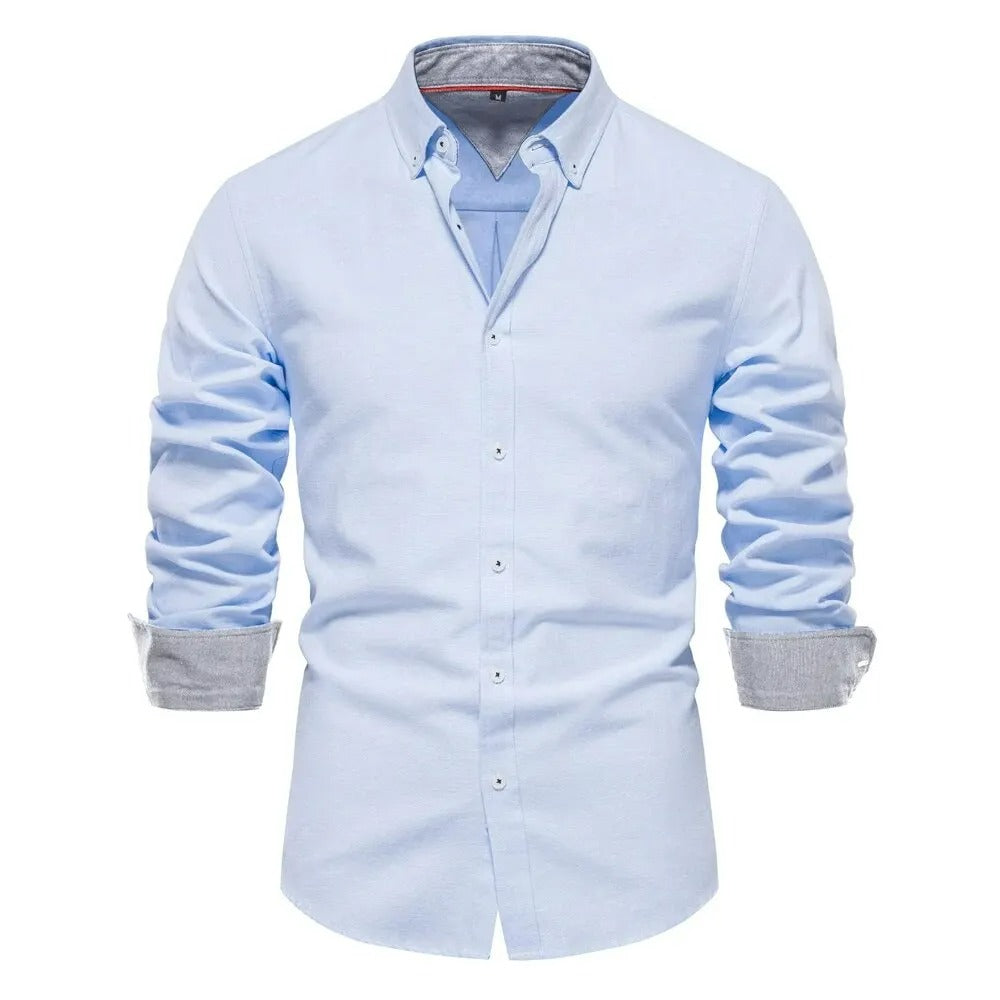 Camisa Oxford Hombre Slim Fit Manga Larga Puerto Madero - foto 7