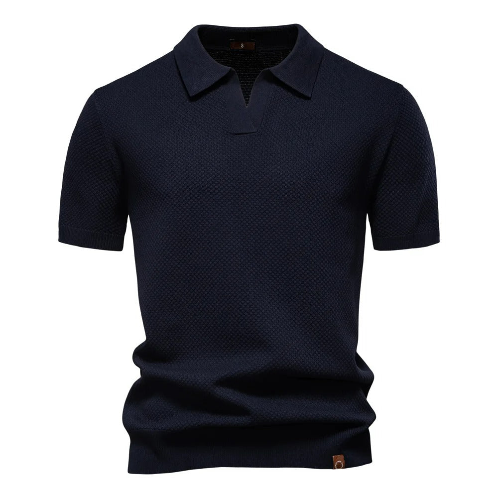 Camisa Polo Hombre de Tricot Transpirable con Parche Casual Chacarita - foto 8
