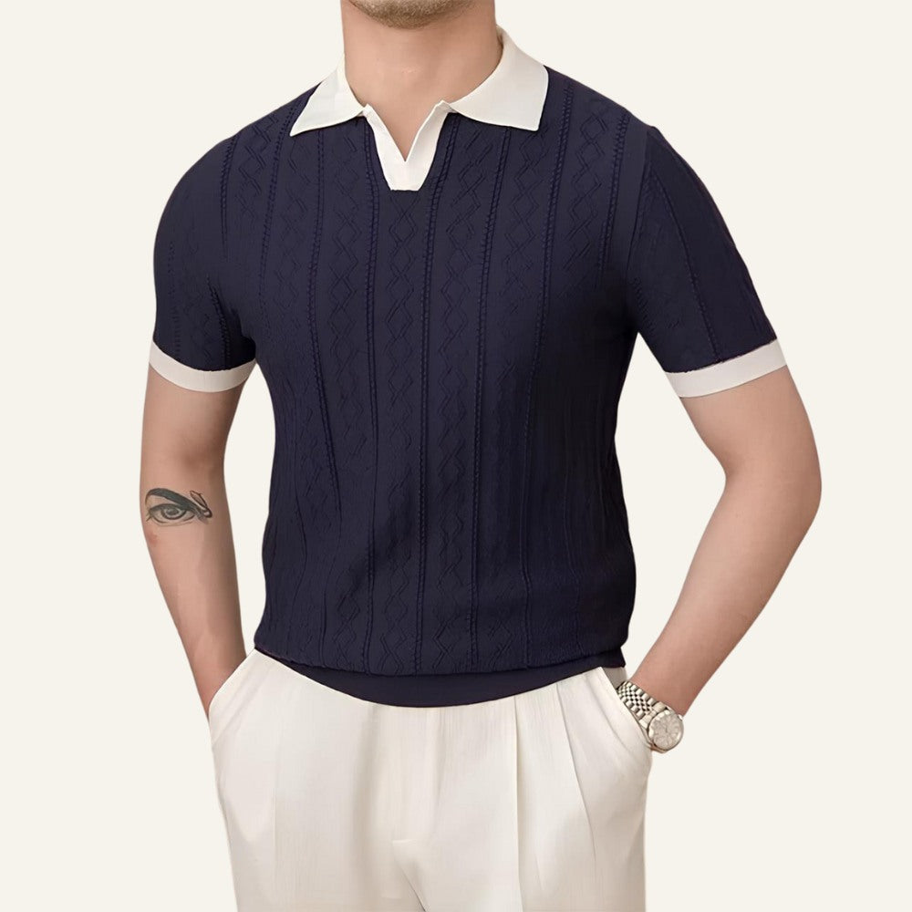 Polo Hombre Old Money Tricot Premium Calce Elegante - foto 4