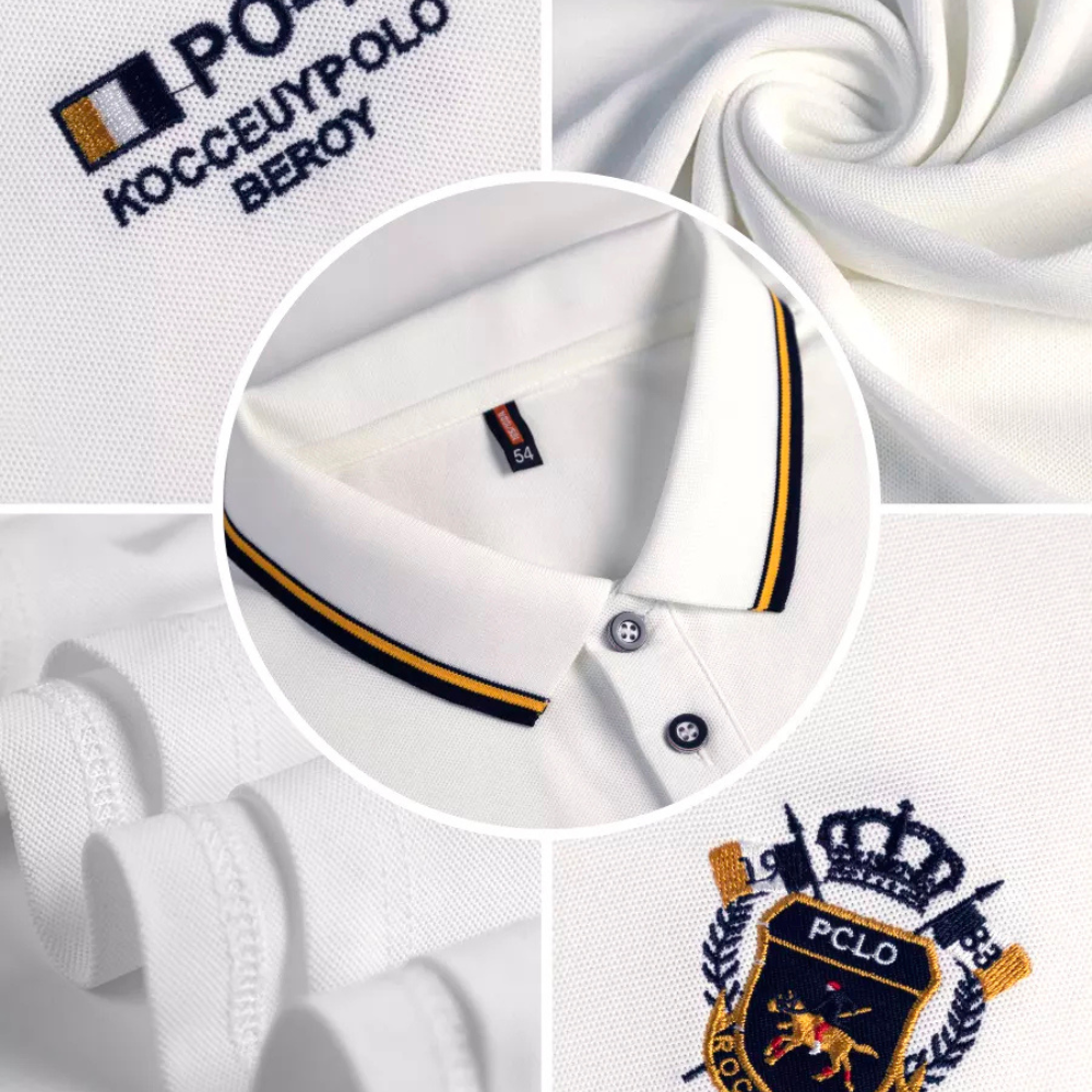 Camisa Polo Hombre Manga Corta Algodón Premium Casual Bordada - foto 5