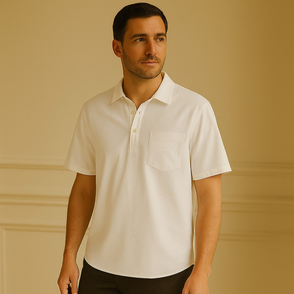 Camisa Polo de Lino Hombre Tigre Liviana y Elegante - foto 8