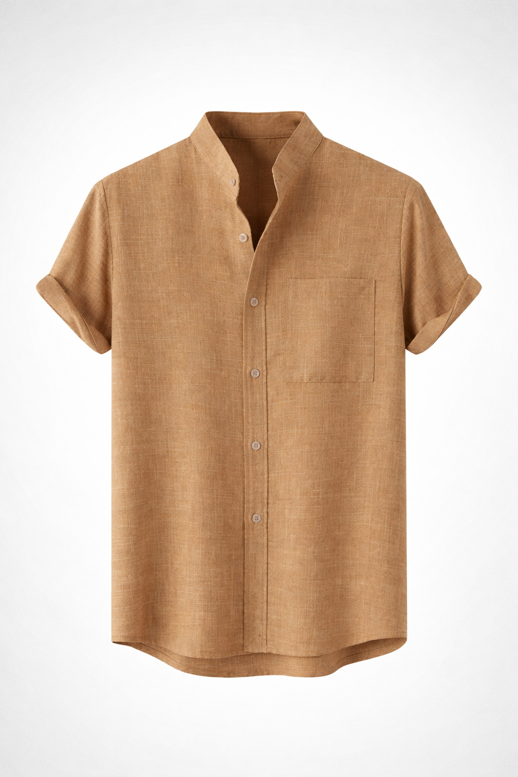 Camisa Hombre 100% Lino Cuello Mao Manga Corta Salta - foto 2