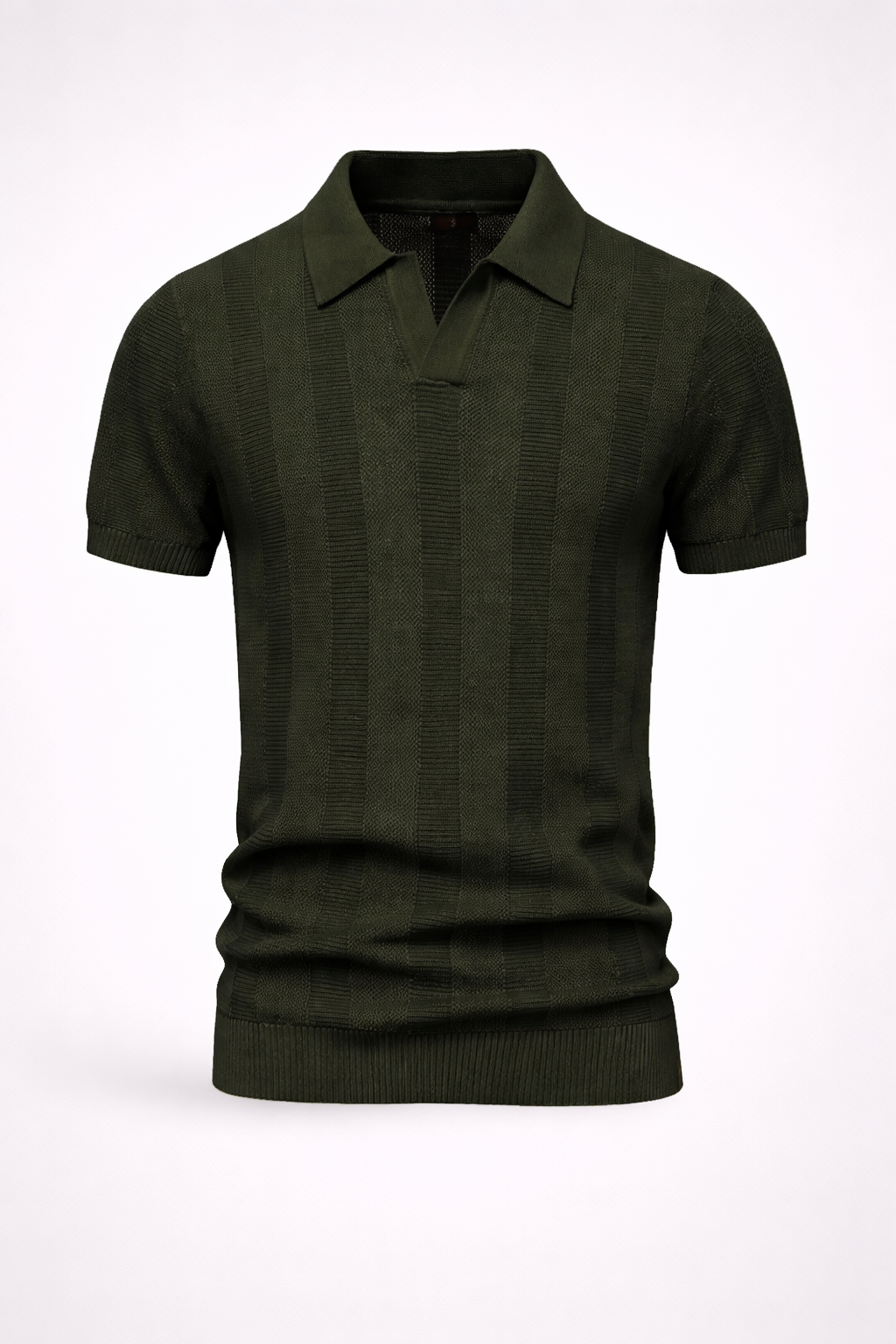 Camisa Polo Hombre de Punto Acanalado Slim Fit Perugia - foto 2