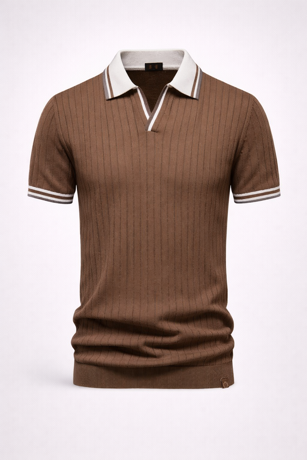 Camisa Polo Hombre 100% Algodón Old Money Cuello Camisero Urbino - foto 2