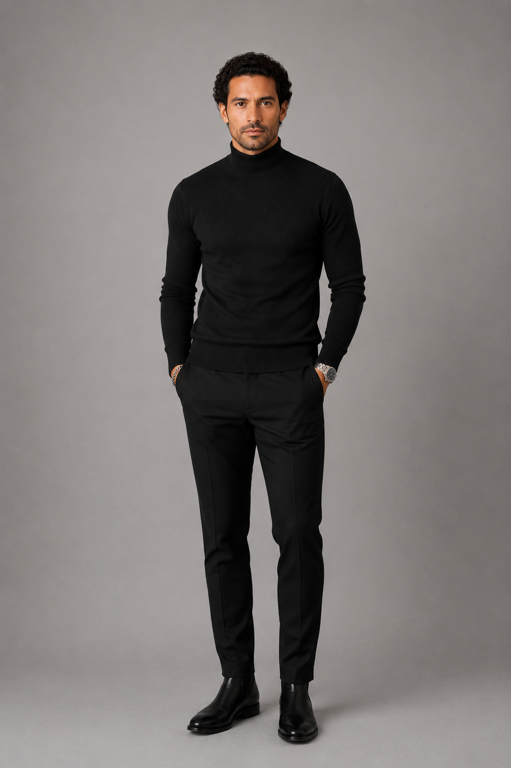 Sweater Hombre de Algodón con Elastano Calce Ajustado Ushuaia - foto 7