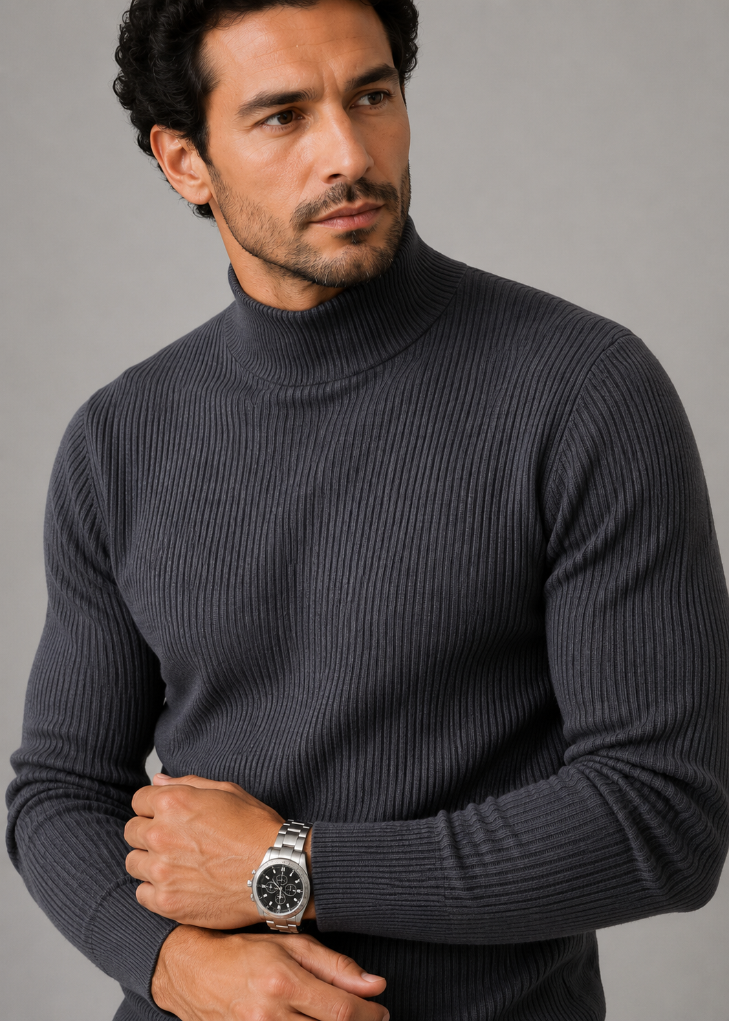 Sweater Hombre de Algodón con Elastano Calce Ajustado Ushuaia - foto 2