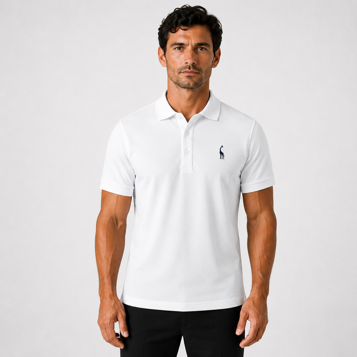 Camisa Polo Hombre con Bordado Jirafa Vicente López