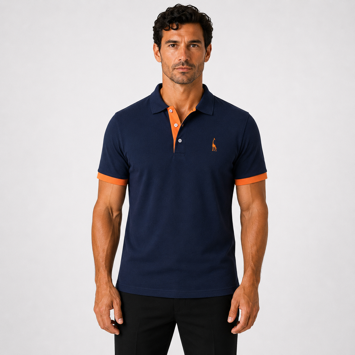 Camisa Polo Hombre con Bordado Jirafa Núñez