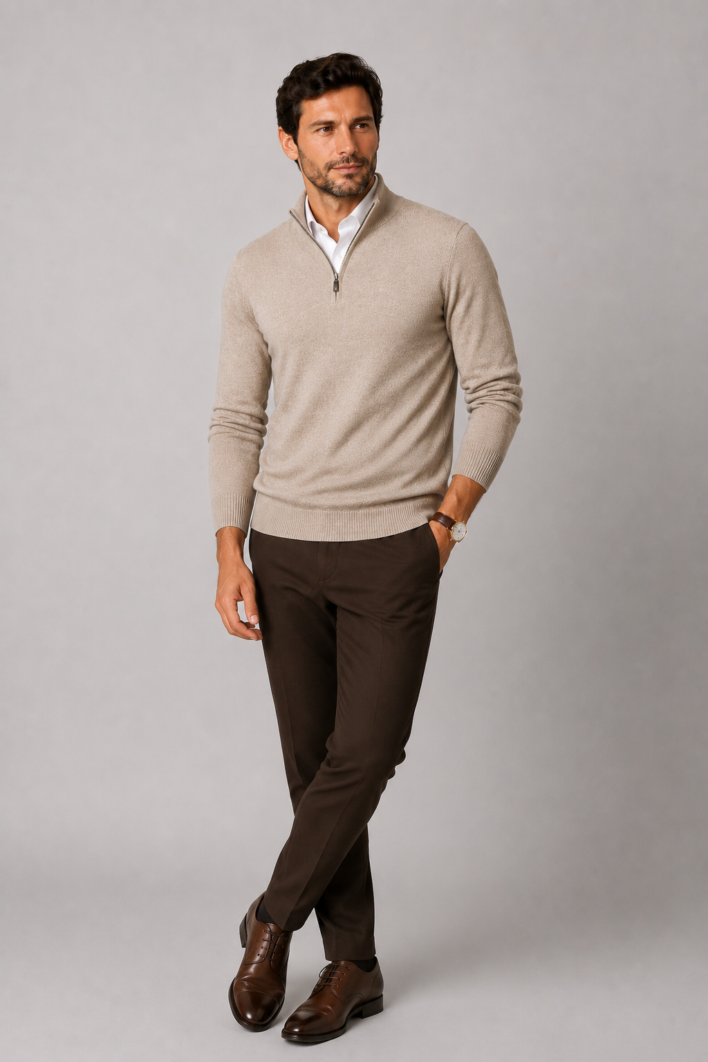 Sweater Hombre de Algodón Calce Ajustado Angostura - foto 2