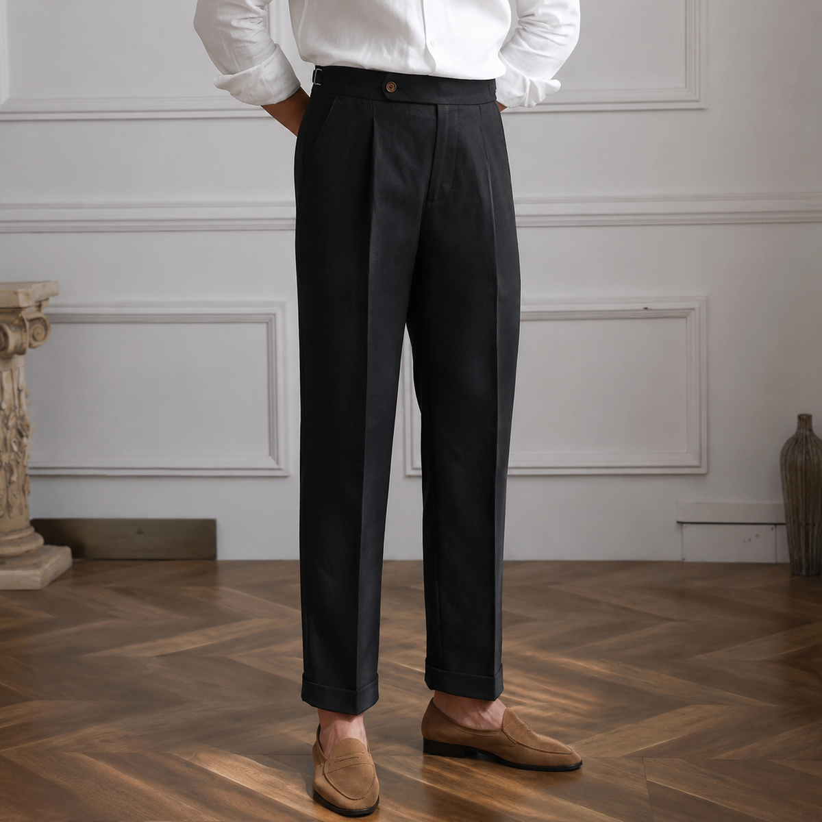 Pantalón de Vestir Hombre 100% Lino Corte Clásico Recoleta - foto 3