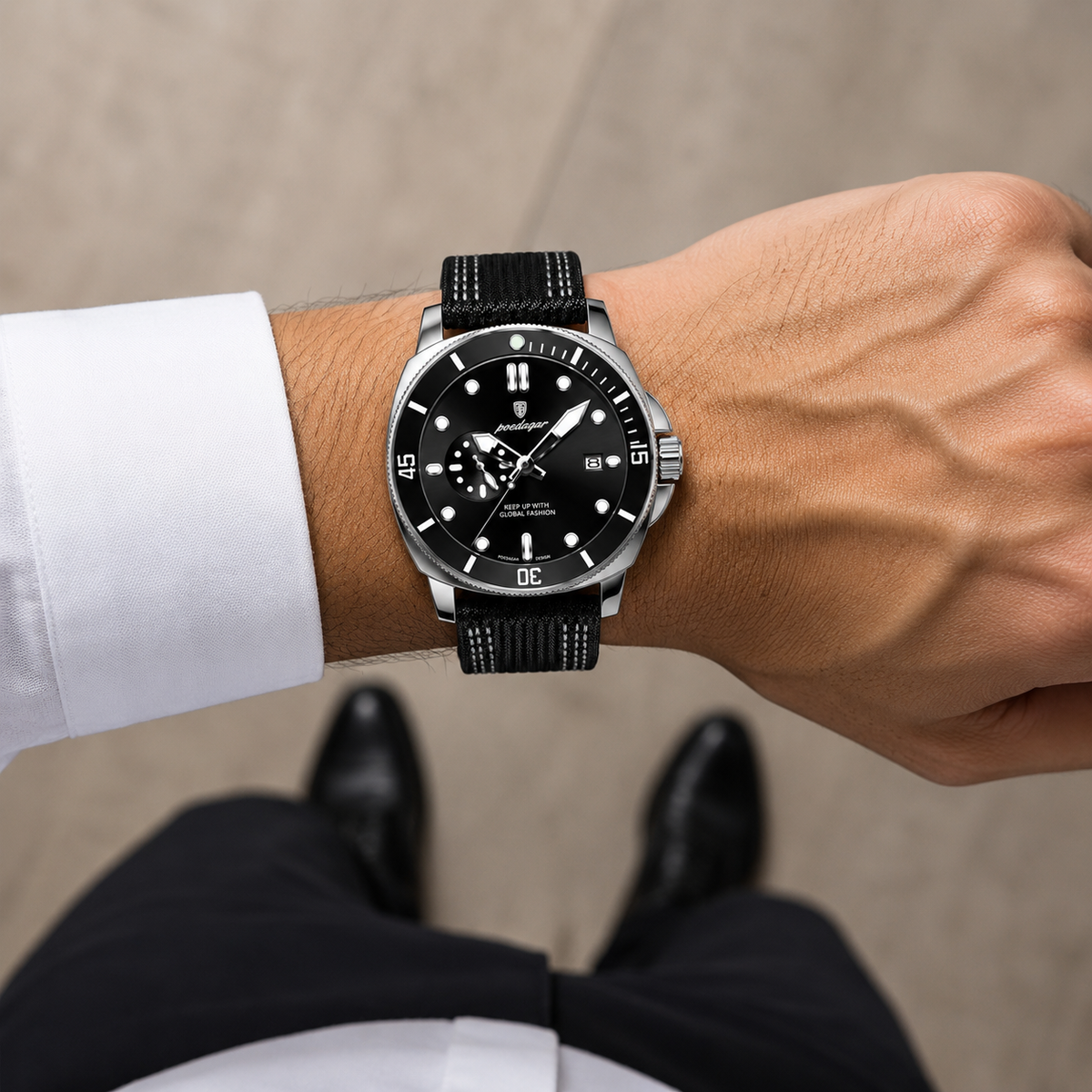 Reloj Hombre Imperio Dorado / Negro