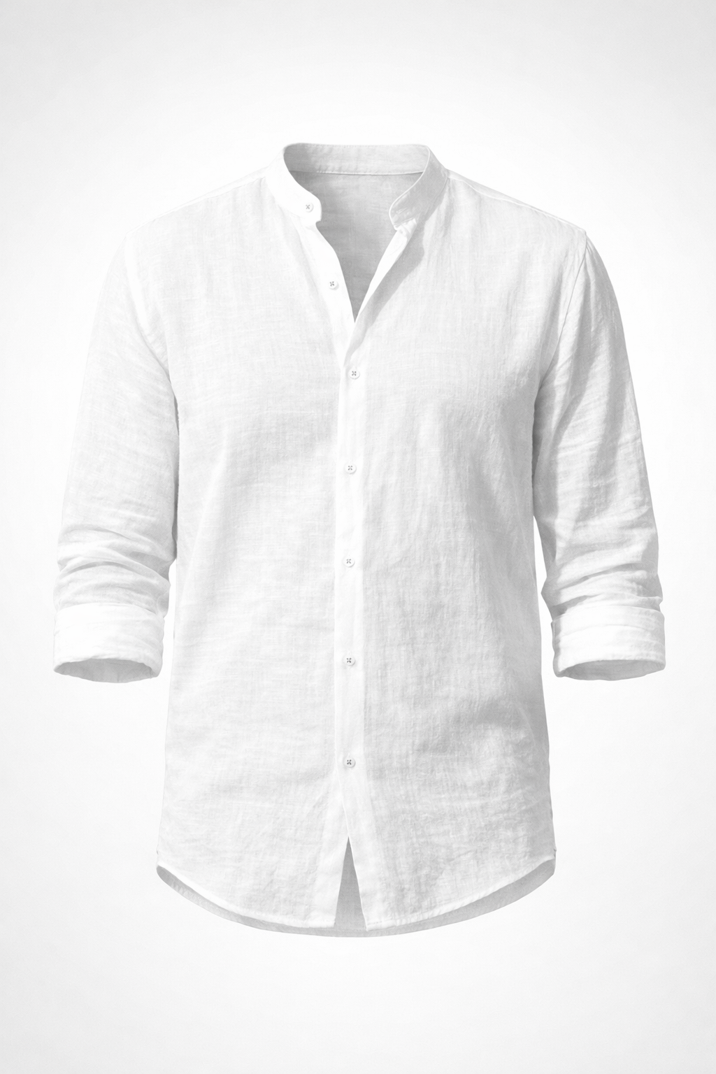 Camisa de Lino Hombre Cuello Henley Manga Larga Sorrento - foto 2