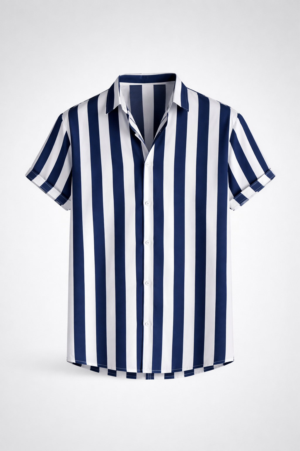 Camisa Hombre a Rayas Oversize Cuello Solapa Manga Corta Boedo - foto 2