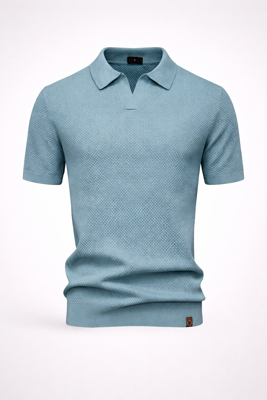 Camisa Polo Hombre de Tricot Transpirable con Parche Casual Chacarita - foto 2