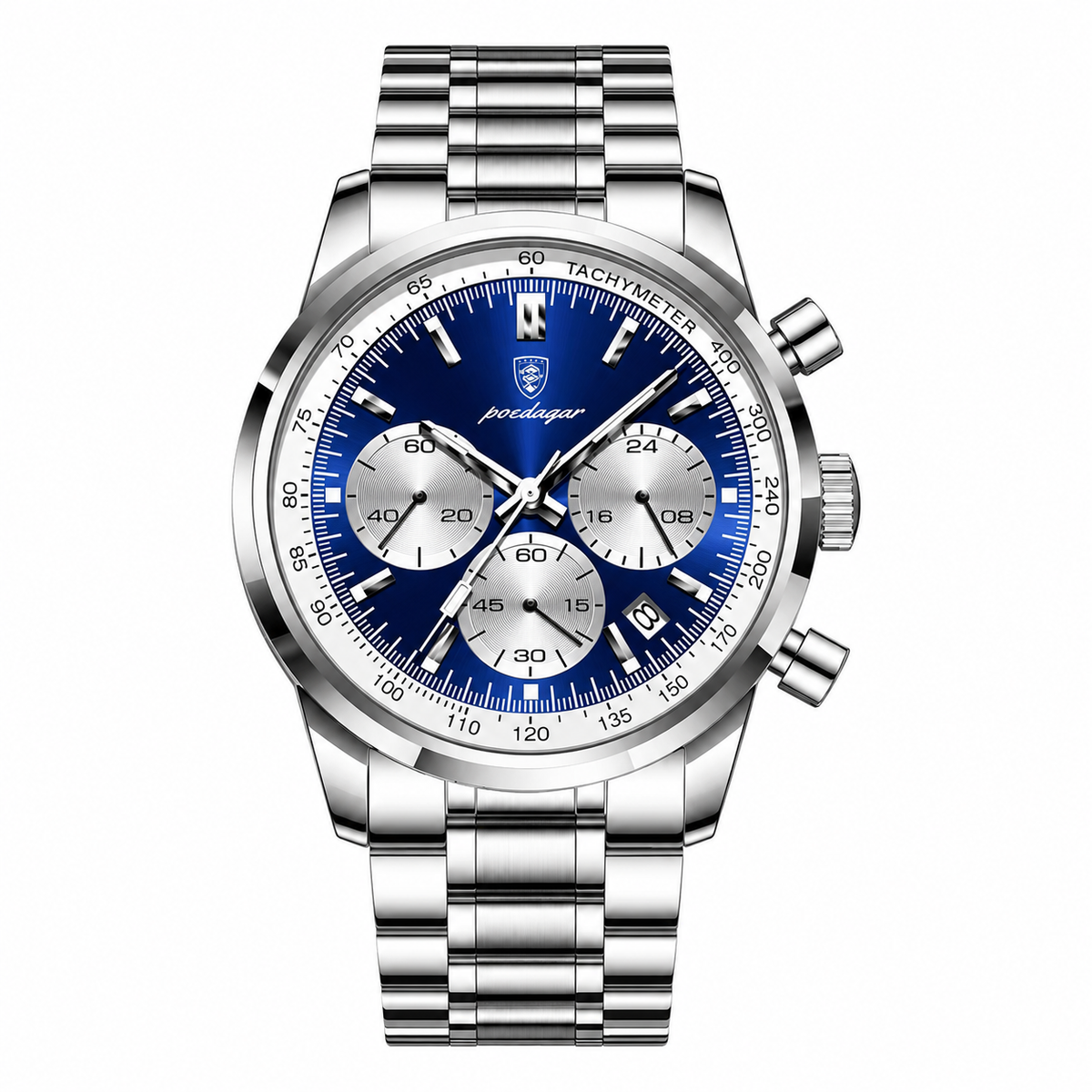 Reloj Hombre Realeza Plata / Azul