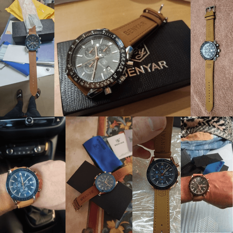 Reloj Hombre Milenio Plata / Azul