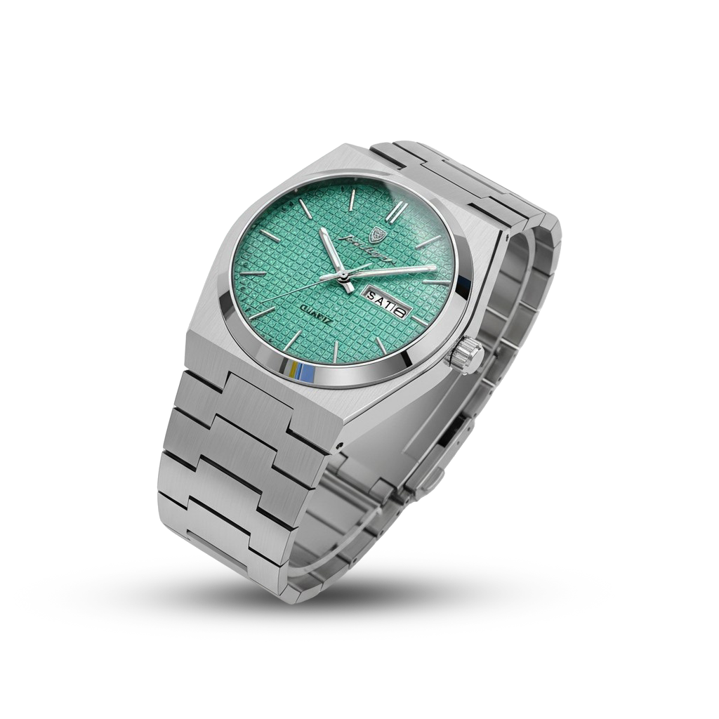 Reloj Hombre Relieve Negro