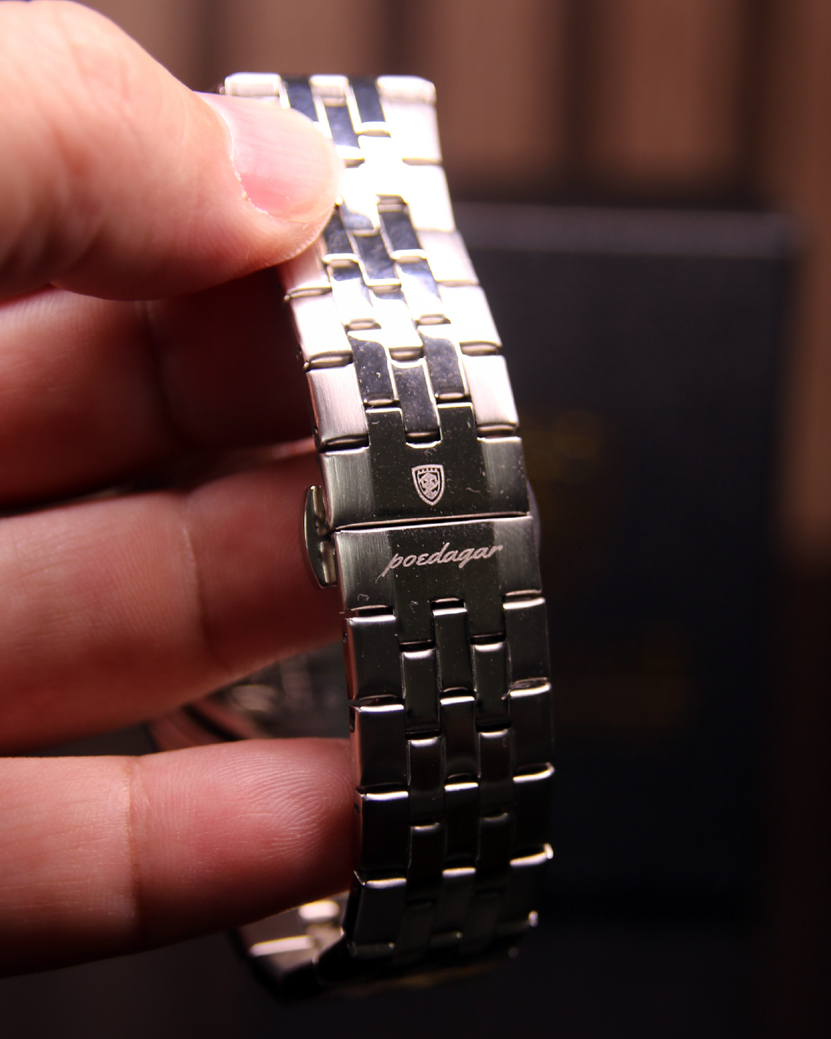 Reloj Hombre Diamante Plata / Negro